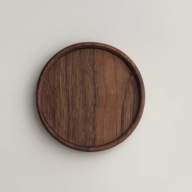 Posavasos de madera nogal de japon