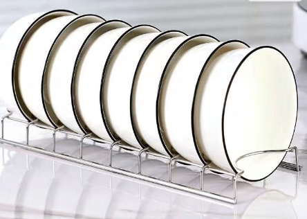 Organizador de platos de acero inoxidable
