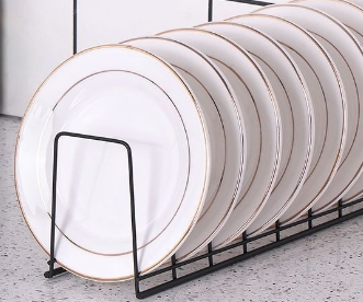 Organizador de platos de acero inoxidable